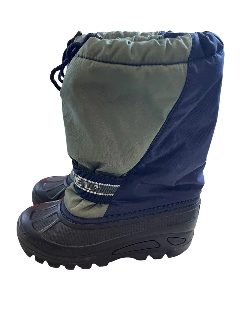 Sorel Kids Navy and Olive Cold-Weather Snow Boots size 2